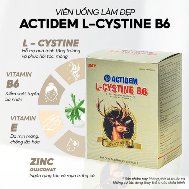 Thành phần chính viên uống L-Cystine B6 Actidem